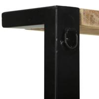 VidaXL Keukenrek bruin en zwart 80 x 40 x 160 cm massief mango hout - thumbnail