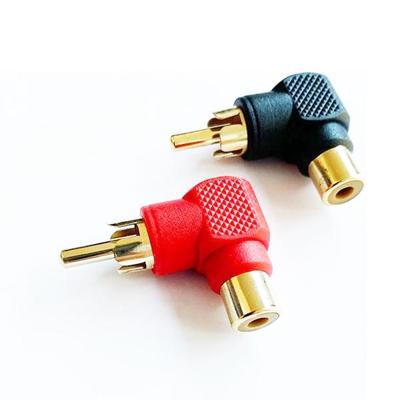 Haakse RCA (tulp) Adapter, 2 stuks