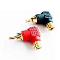 Haakse RCA (tulp) Adapter, 2 stuks - thumbnail