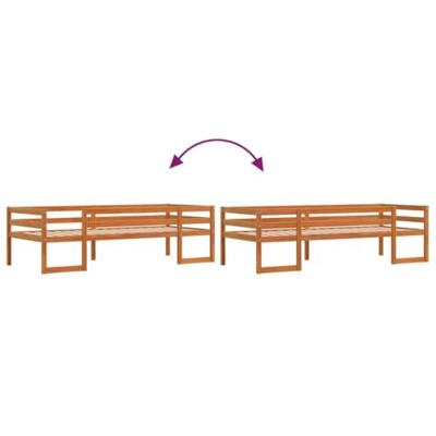 Kinderbedframe massief grenenhout wasbruin 75x190 cm