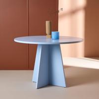 Nohr Ronde Eettafel 'Cynthiaann' MDF, 110cm, kleur Blauw - thumbnail
