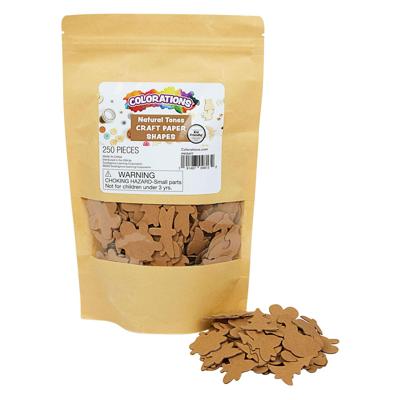 Colorations - papieren plakvormen natuurlijke tinten, 250st.