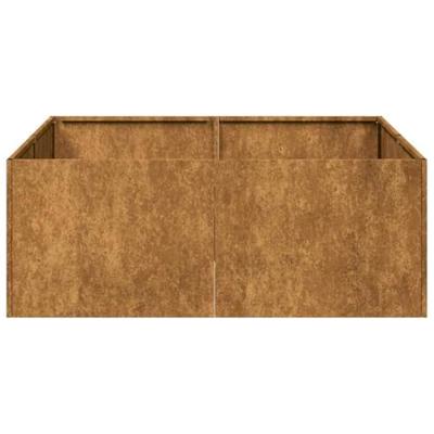 VidaXL Plantenbak roestig 80x80x30 cm weervast staal