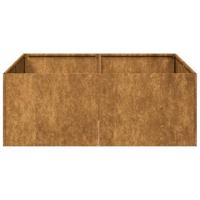 Plantenbak roestig 80x80x30 cm weervast staal - thumbnail