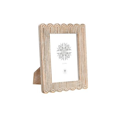 Fotolijsten DKD Home Decor 18,5 x 2 x 23 cm Natuurlijk Koloniaal Mangohout 20 x 2 x 24 cm