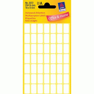 Avery Witte etiketten ft 16 x 9 mm (b x h), 294 stuks