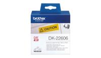 Huismerk Brother DK-22606 Continue Labels Geel (62mm x 15,24m) - thumbnail