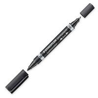 Staedtler Lumocolor duo 348 348-9 Permanent marker Zwart Watervast: Ja - thumbnail
