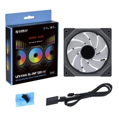 Lian Li UNI FAN SL-INF 120, 1-pack, Black, ARGB Reverse Blade PWM