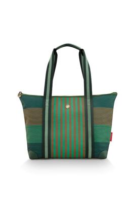 Pip Studio Tilda Tote Bag Medium Streep Groen Pip Studio Tilda Tote Bag Medium Streep Groen
