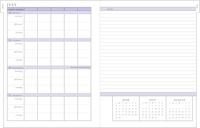 Family Weekly planner Hydrangeas (18-mnds) 2026 - thumbnail