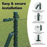 VidaXL Afrasteringspaal groen 10 x 1,4 m (13 mm gaas) staal en pvc - thumbnail