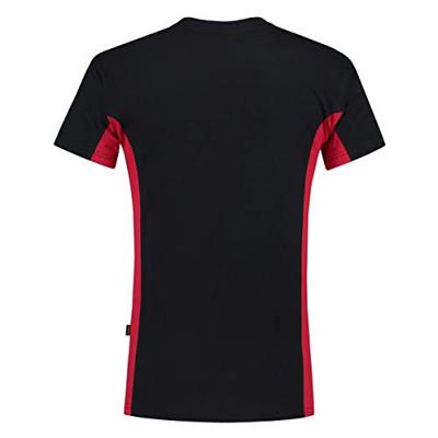 Tricorp T-shirt Bi-Color - Workwear - 102002 - zwart/rood - maat L