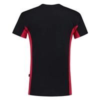 Tricorp T-shirt Bi-Color - Workwear - 102002 - zwart/rood - maat L - thumbnail