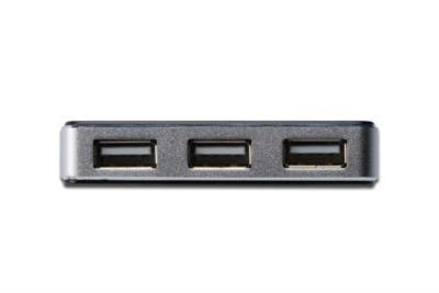Digitus DA-70220 DA-70220 USB-hub 4 poorten USB-A USB 2.0 480 MBit/s Zwart, Zilver