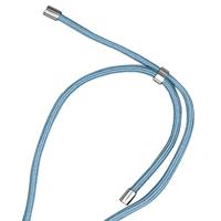 Høyde - iPhone 13 - Telefoonhoes met koord + Kralenketting - Blauw - thumbnail