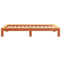 Bedframe zonder matras massief grenenhout wasbruin 120x200 cm - thumbnail