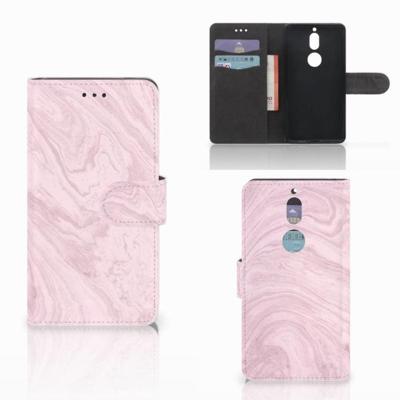Nokia 7 | Bookcase | Marble Pink - Origineel Cadeau Vriendin