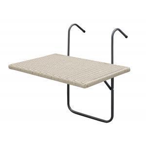 Balkontafel - Metaal Wicker - Antraciet Wicker 60 cm
