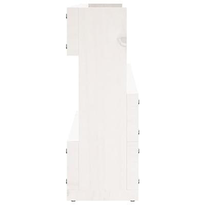 VidaXL Wandschoenenrekken 2 st 110x9x23 cm massief grenenhout wit VidaXL Wandschoenenrekken 2 st 110x9x23 cm massief grenenhout wit