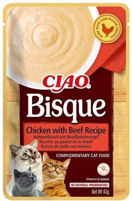 INABA Ciao Bisque Chicken with beef - Kattensnoepje - 40g