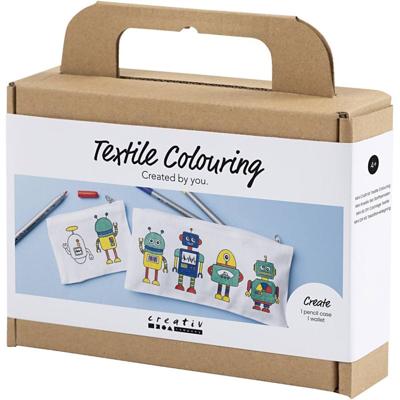 Creativ Company Mini hobbyset textiel decoreren robot primair kleuren