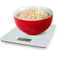 Nedis Keukenweegschaal | Digitaal | Glas / Kunststof | CR 2032 Batterij | Wit - KASC620WT - thumbnail