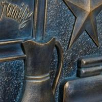 Wanddecoratie DKD Home Decor Koper 60 x 4 x 40 cm (2 Stuks) (2 pcs) - thumbnail