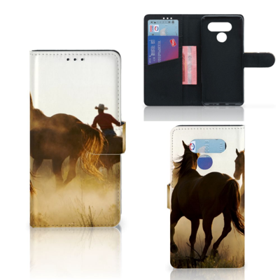 LG Q60 Telefoonhoesje met Pasjes Design Cowboy
