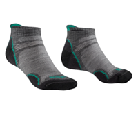 Bridgedale Ultra Light T2 Merino Performance Low Dames Wandelsok Mid Grey/Surf L - thumbnail