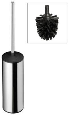 Geesa Wynk Toiletborstel met houder vrijstaand Chroom (zwarte borstelkop) 914510-02