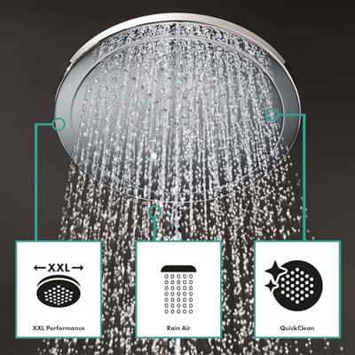 Hansgrohe Croma Select S 280 1 straal showerpipe met thermostaat chroom
