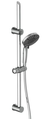 ADRIA doucheset, 5 functies, stang 63 cm, chroom antikalk nozzles 4 selecteerbare jets en waterstop functie douchekop: Ø ca. 12,5 cm stang van metaal, lengte: ca. 63 cm wandbevestiging in ho ADRIA doucheset, 5 functies, stang 63 cm, chroom antikalk nozzles 4 selecteerbare jets en waterstop functie douchekop: Ø ca. 12,5 cm stang van metaal, lengte: ca. 63 cm wandbevestiging in ho