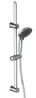 ADRIA doucheset, 5 functies, stang 63 cm, chroom antikalk nozzles 4 selecteerbare jets en waterstop functie douchekop: Ø ca. 12,5 cm stang van metaal, lengte: ca. 63 cm wandbevestiging in ho - thumbnail