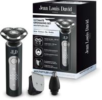 Multifunctionele trimmer - JEAN LOUIS DAVID - 4-in-1 VERZORGINGSSET - 3 koppen - Digitaal display - Zwart - thumbnail