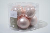 Kerstballen Glas Ø7cm Roze 8st - thumbnail
