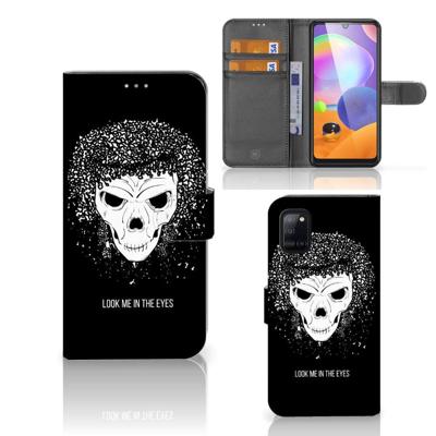 Telefoonhoesje met Naam Samsung Galaxy A31 Skull Hair Telefoonhoesje met Naam Samsung Galaxy A31 Skull Hair