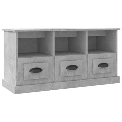 Tv-meubel 100x35x50 cm bewerkt hout betongrijs Tv-meubel 100x35x50 cm bewerkt hout betongrijs