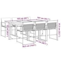 7-delige Tuinset met kussens textileen zwart - thumbnail