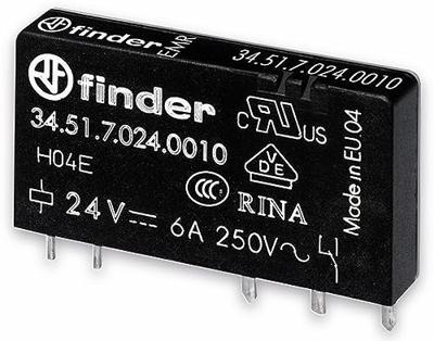Finder 34.51.7.012.5010 Printrelais 12 V/DC 6 A 1x wisselcontact 1 stuk(s) Tube