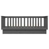 Slaapbank 75x190 cm massief grenenhout grijs - thumbnail