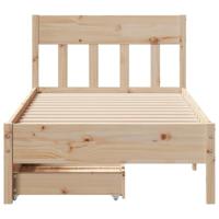Bedframe zonder matras massief grenenhout 75x190 cm - thumbnail
