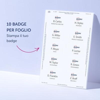 Naambadge etiket avery l4785-20 80x50mm 200st | 5 stuks