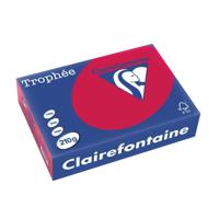 Clairefontaine Trophée Intens, gekleurd papier, A4, 210 g, 250 vel, kersenrood - thumbnail