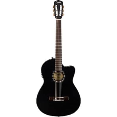 Fender Classic Design CN-140SCE Black elektrisch-akoestische klassieke gitaar met koffer Fender Classic Design CN-140SCE Black elektrisch-akoestische klassieke gitaar met koffer