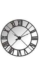 J-Line Klok Spiegel Metaal Zwart 122,5x8,5x122,5 - thumbnail