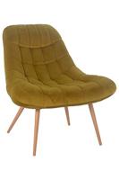 Artistiq Fauteuil 'Jurre' Velvet, kleur Geel - thumbnail