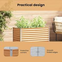 Verhoogde plantenbak 98 x 50 x 68 cm Gegalvaniseerd staal - thumbnail