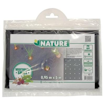 Nature kweekfolie voor kleine groenten zwart 0.95x5 m