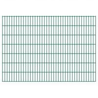 vidaXL Dubbelstaafmatten 2,008x1,43 m 6 m (totale lengte) groen - thumbnail
